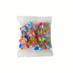 100pcs Glow in the Dark Mini Turtle Toys Multicolor Nail Art Charms