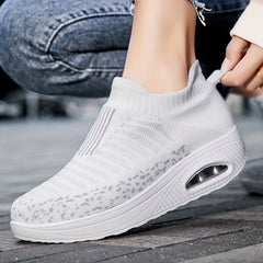 Women's Air Cushion Slip On Walking Shoes Breathable Sneakers
