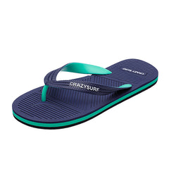 Men's Striped Non Slip Flip Flops Casual Slippers For Beach Pool Shower