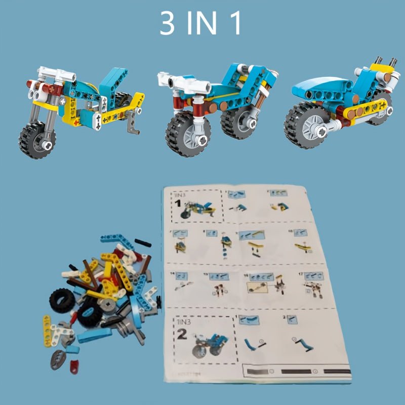 3 in 1 Mechanical Science Building Blocks Toy Gift