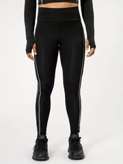 Women's Side Striped Yoga Leggings Moisture Wicking Outwear Sports Pants