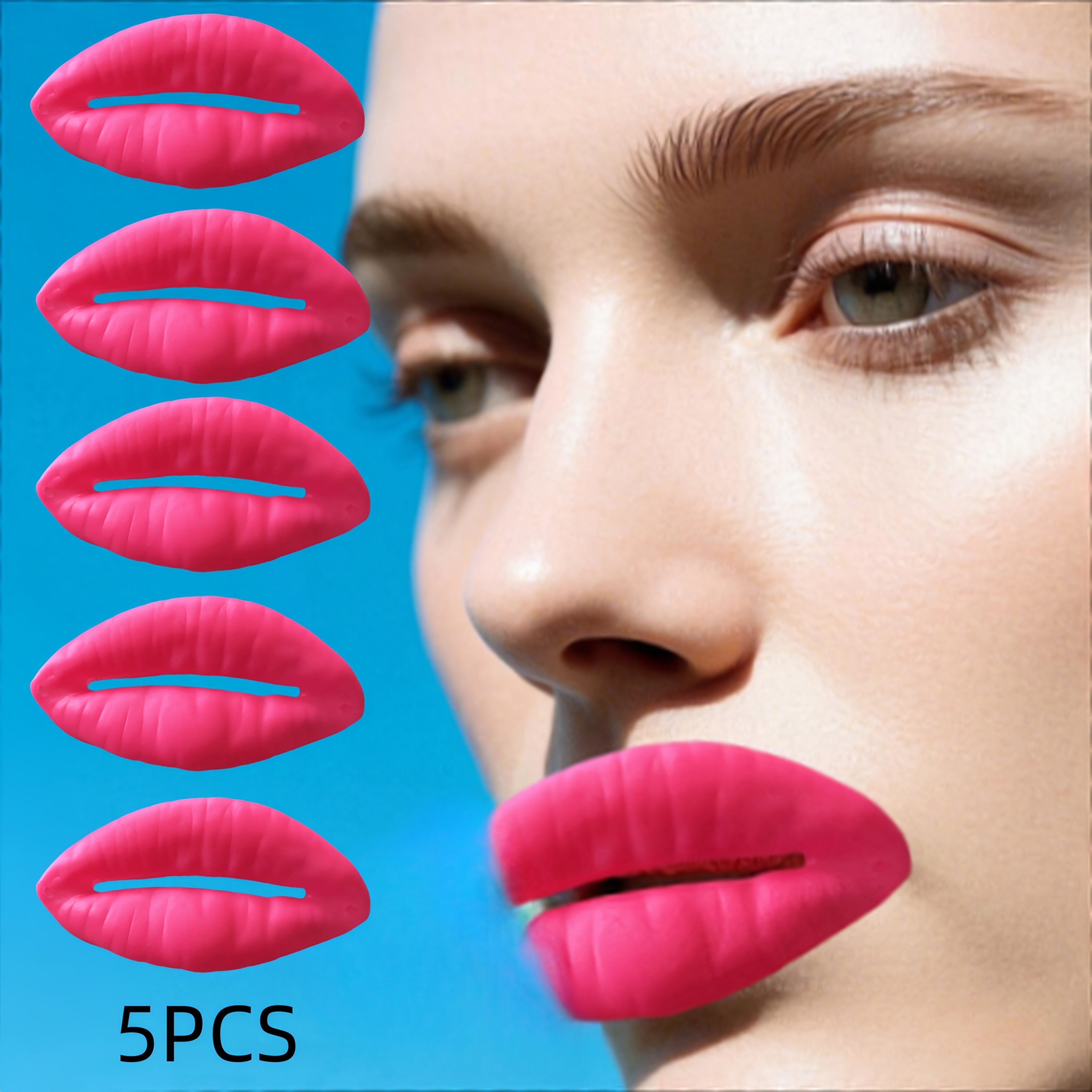 5pcs Pink Lip Thick Mouth Prank Toy Novelty Funny Party Surprise Gift