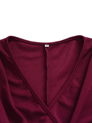 Sexy Split Long Sleeve Bodycon Party Dress Women's Clothing