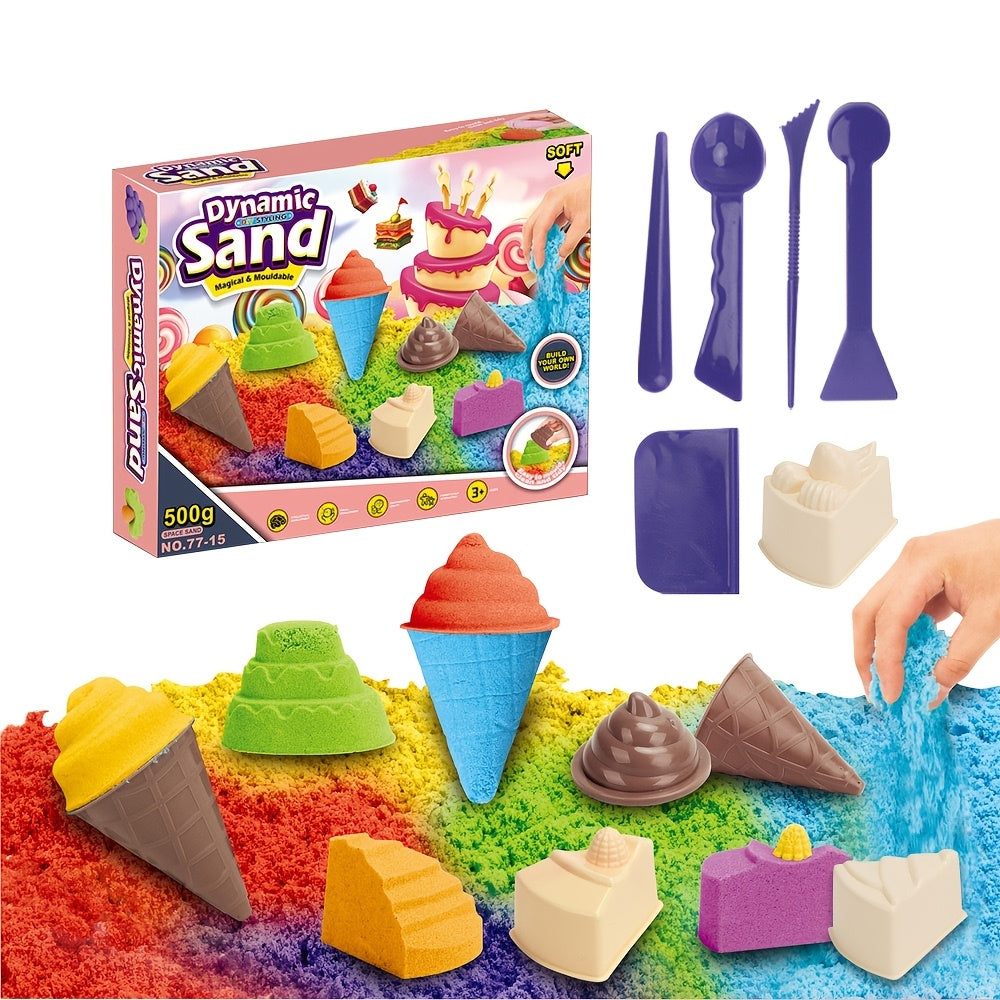 Interactive Space Sand Magic Box Sandplay Set with Beach Toys