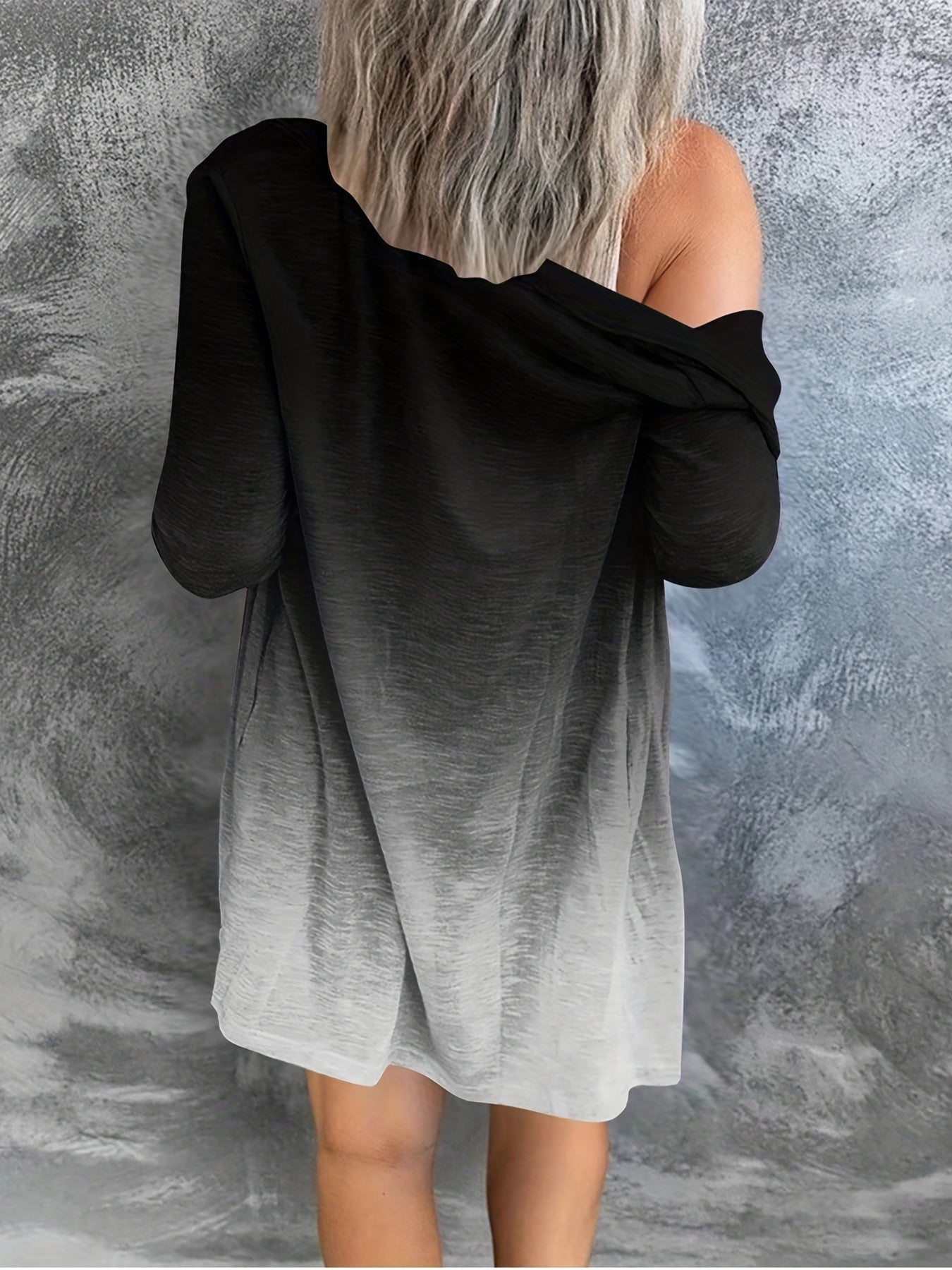 Floral Print Long Sleeve Cover Up
