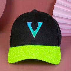 Hip Hop Baseball Cap V Patch Cotton Sun Hat Adjustable Unisex Couple Dad Hats