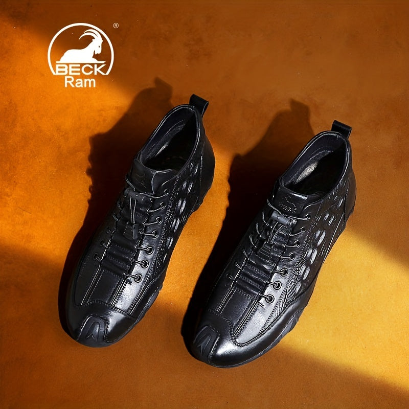 Men's Lace up Boots Casual Leather Sneakers