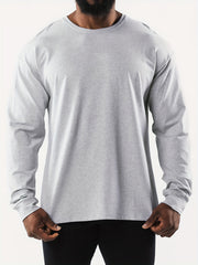 Men's Basic Long Sleeve T shirt Spring Autumn Loose Fit