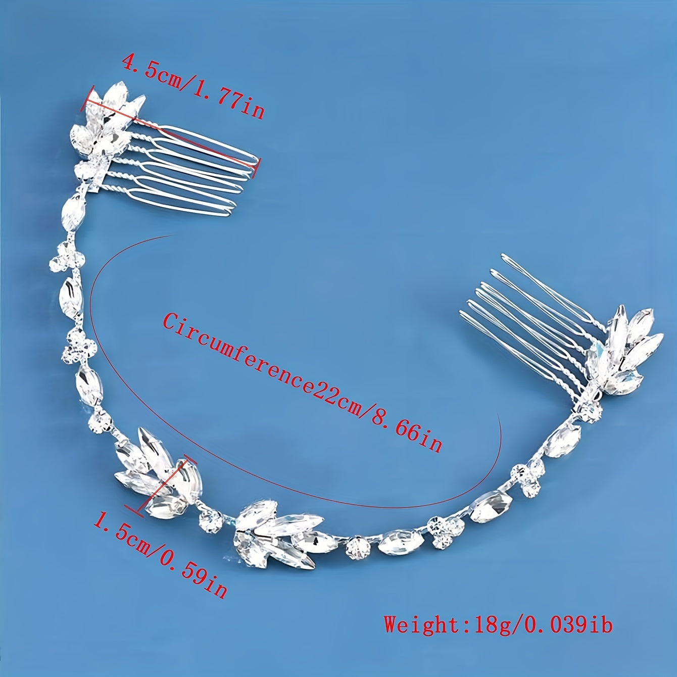 Crystal Hair Comb Bridal Insert Comb Wedding Jewelry