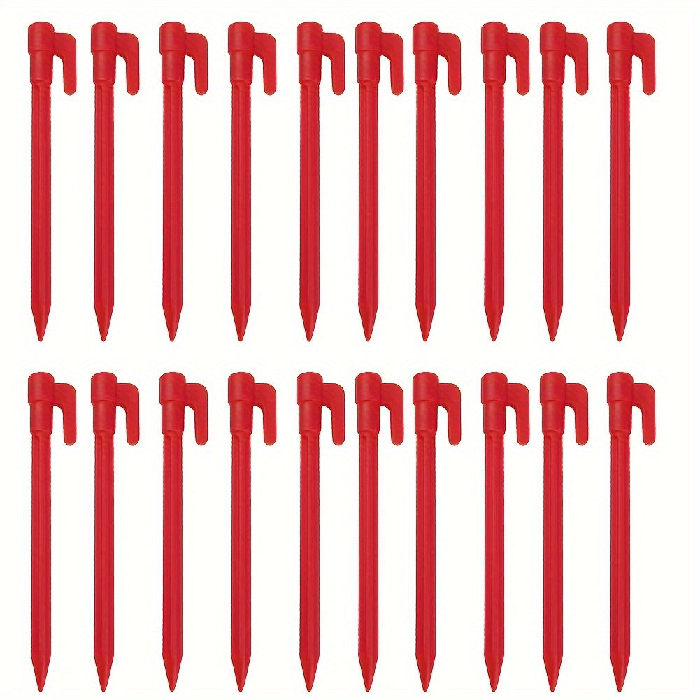 20PCS Plastic Tent Pegs Nail Camping Stakes Windproof Beach Mat Nails