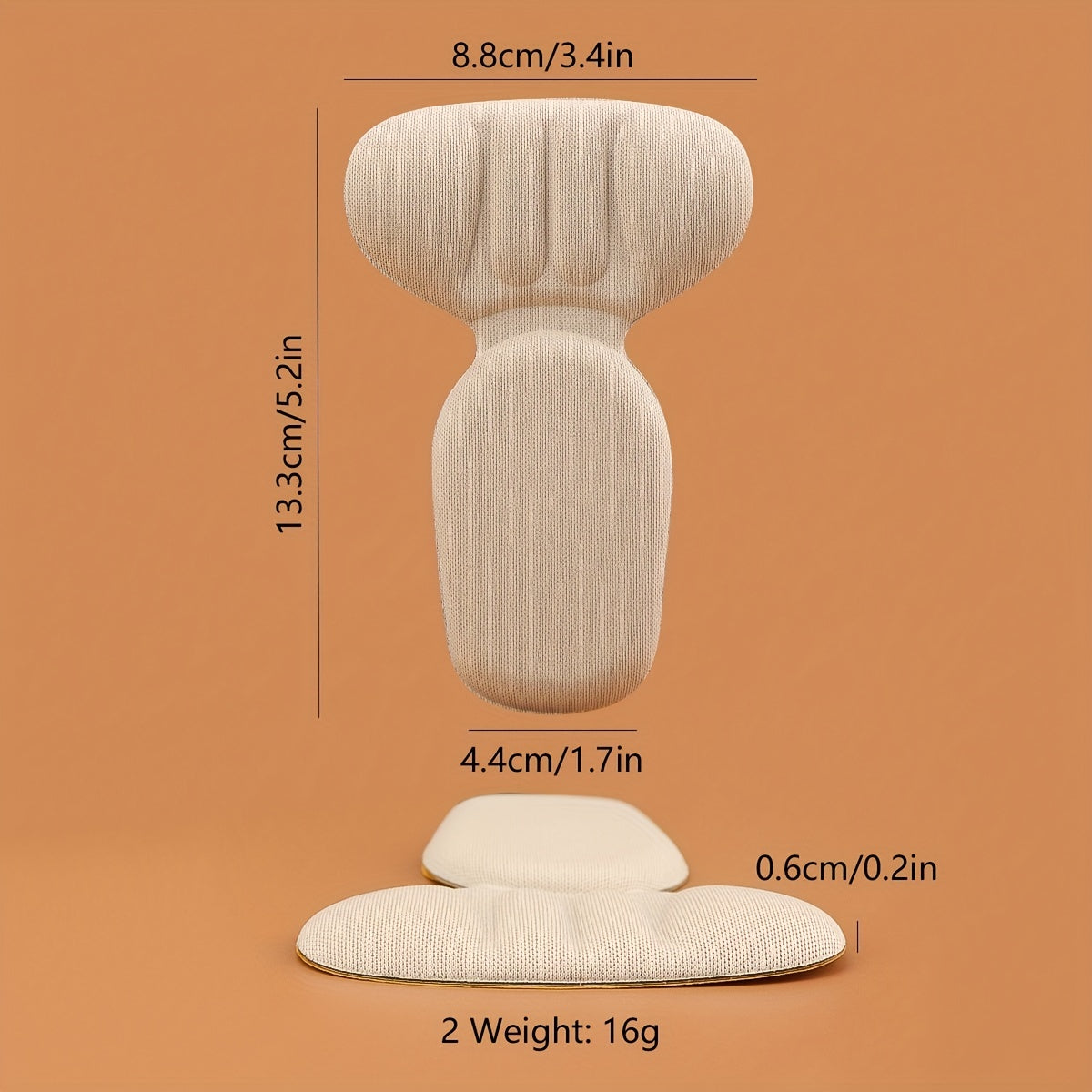 Memory Foam Half Size Heel Cushion for Shoes with Anti-wear