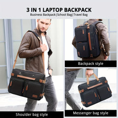 Convertible Backpack Messenger Bag Shoulder Bag Laptop Case Handbag Business