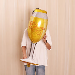 2pcs Champagne Glass Aluminum Balloon Party Decoration Wedding Christmas Home