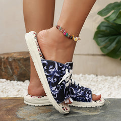 Colorful Print Casual Sports Slippers Lightweight Non slip Open Toe