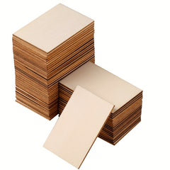 50pcs 5x7 2x3inch Blank Wood Chips for DIY Art Craft Projects