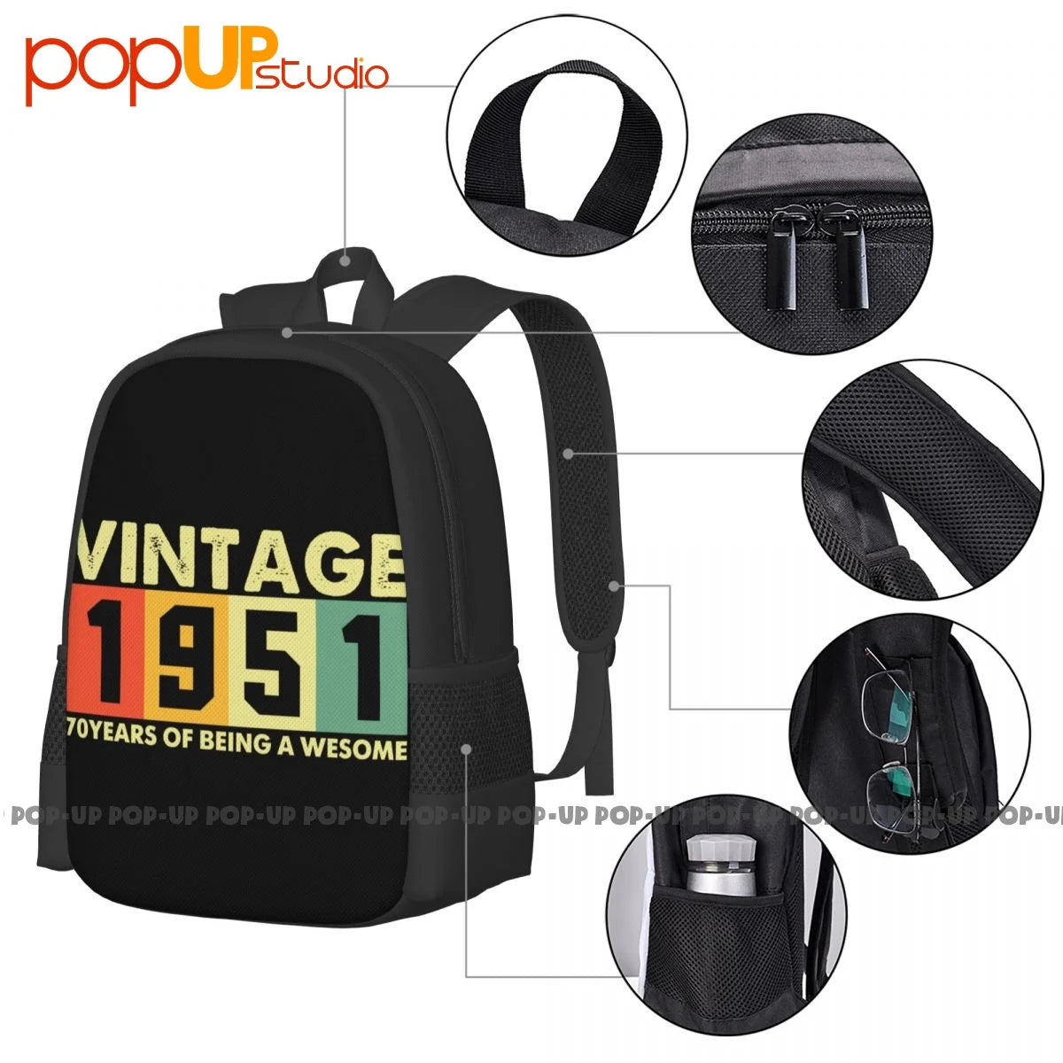 1951 Retro 70 Years Of Being Awesome Backpack