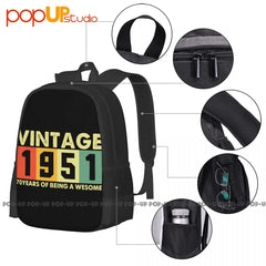 1951 Retro 70 Years Of Being Awesome Backpack