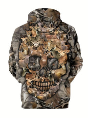 Skull And Brach 3D Print Hoodie For Men