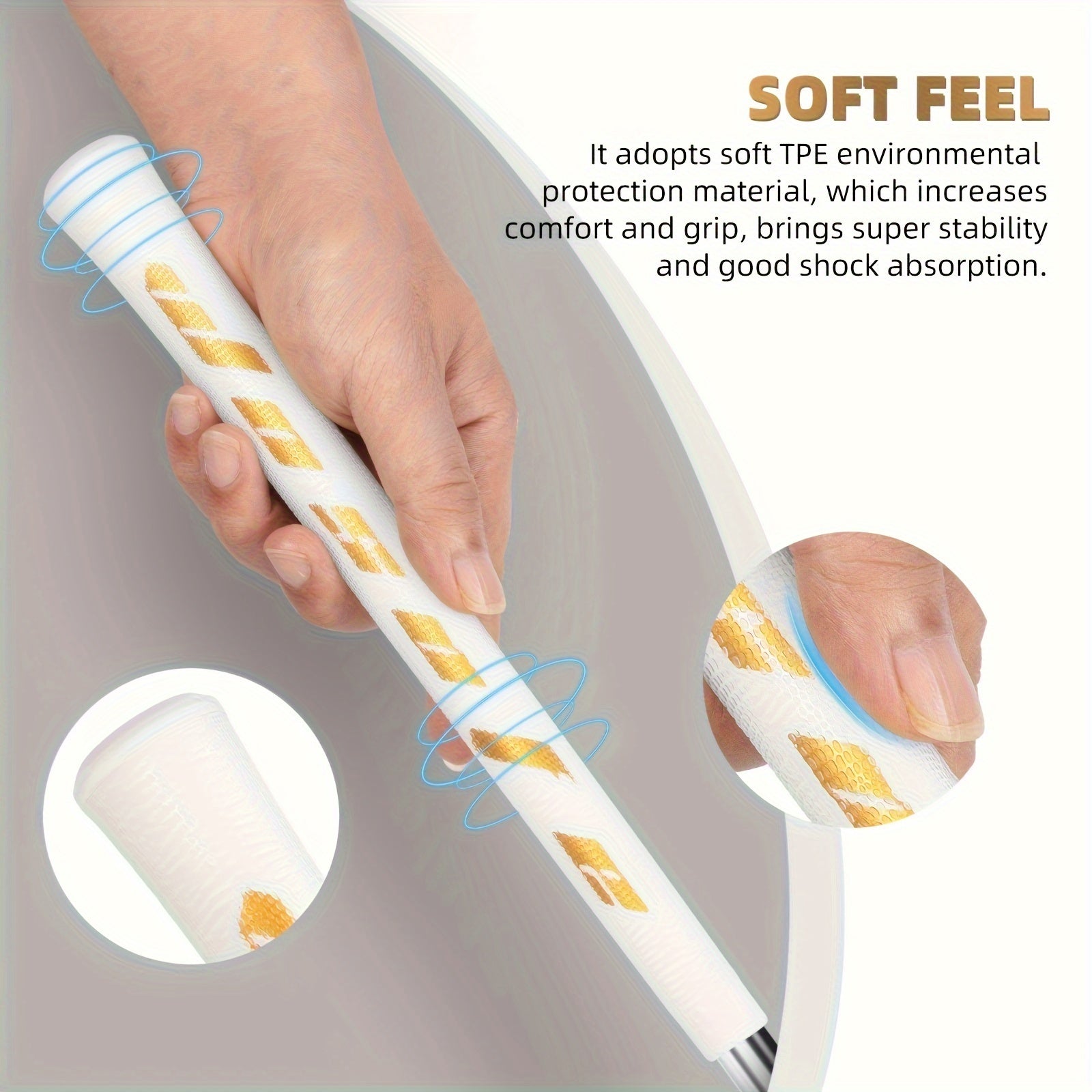 1pc Golf Grip Iron Wood Anti Skid Sweat Absorption Transparent Grip