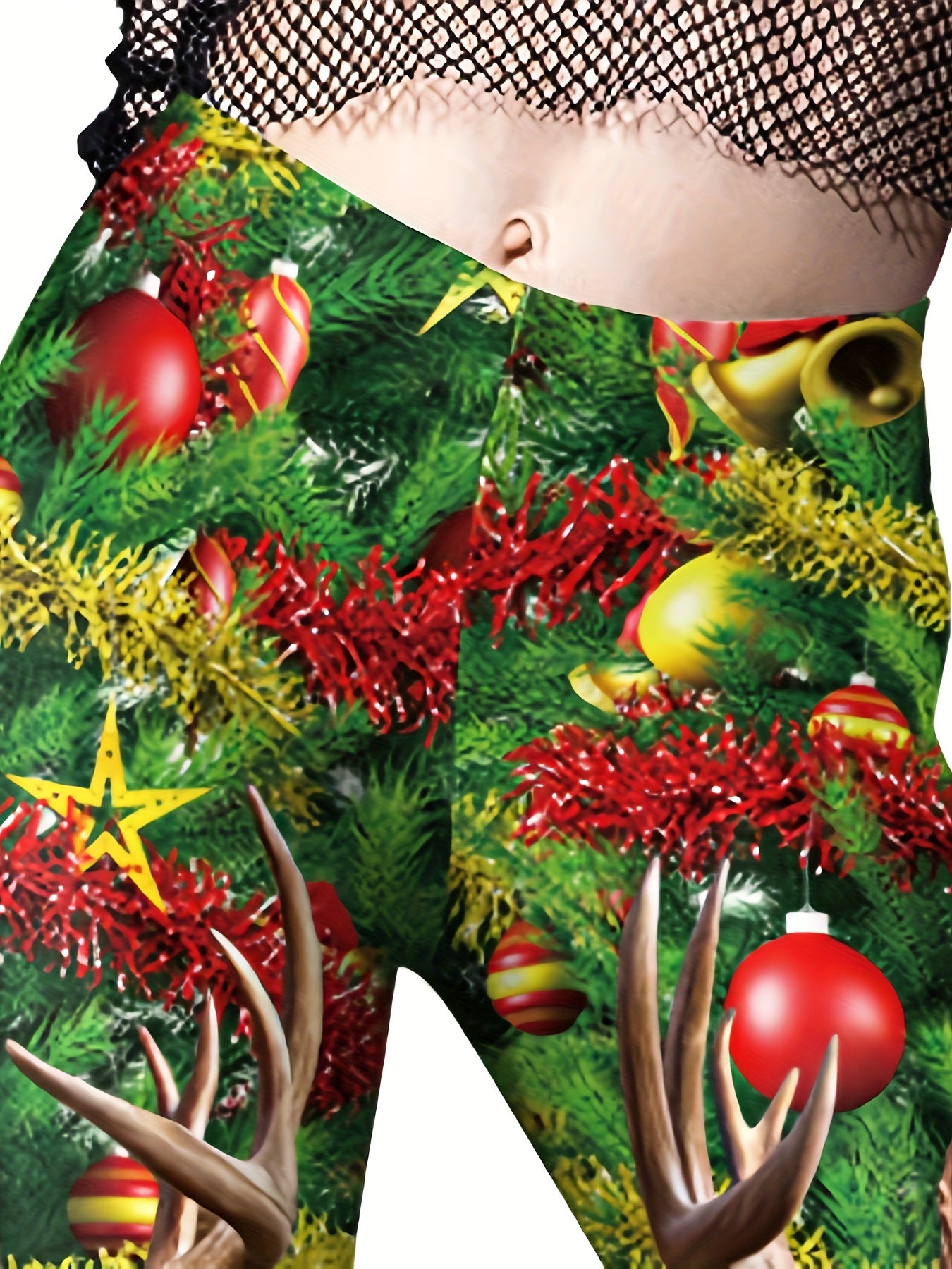 Christmas Print Sports Leggings High Waist Tight Pants