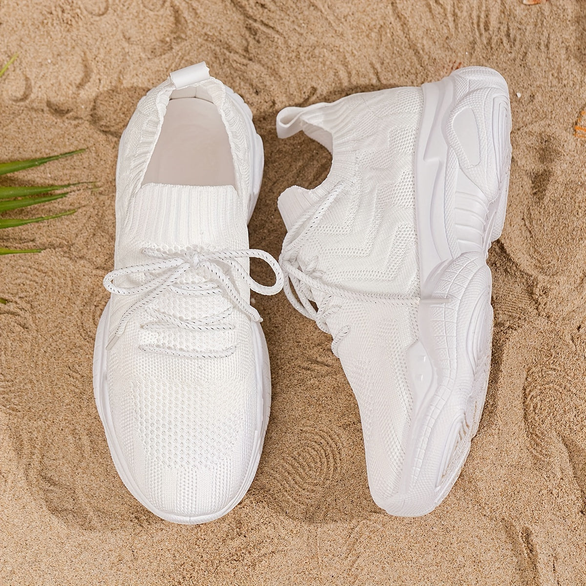 Women's Breathable Mesh Platform Sneakers Casual Lace Up Shoes