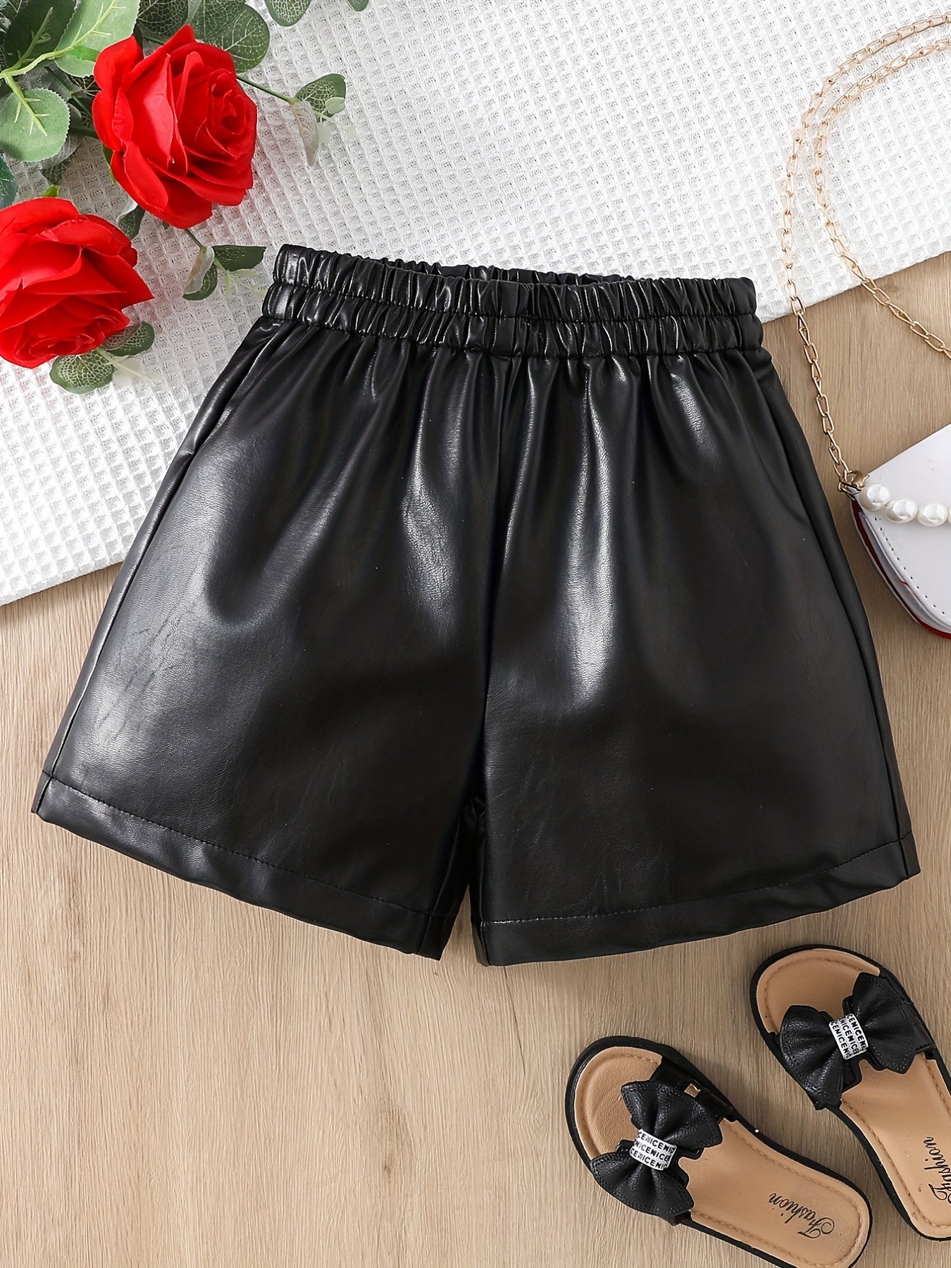 Kid Girls' PU Leather Shorts for Holiday Going Out