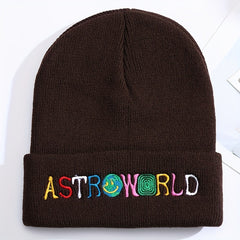 Soft Knit Ski Beanie Hat Keep Warm Embroidered Hat for Men & Women