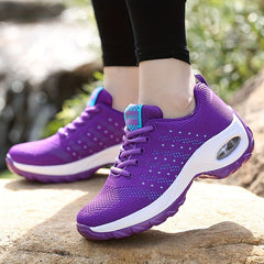 Women's Breathable Running Shoes Air Cushion Mesh Athletic Sneakers