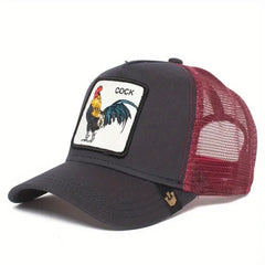 Animal Pattern Patch Baseball Cap Mesh Trucker Hat