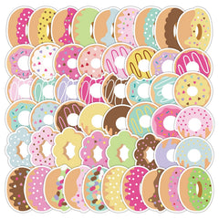 50Pcs Donut Doodle Waterproof Sticker DIY Creative Toy Stickers