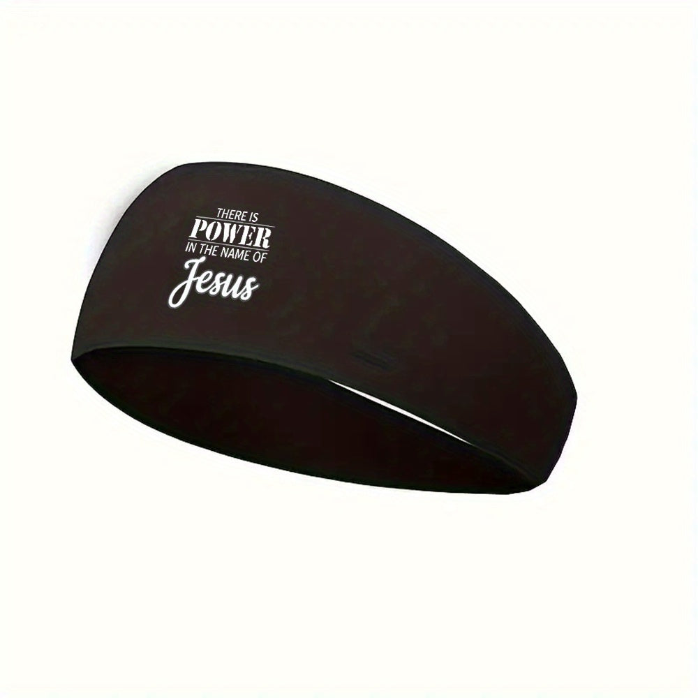 Men's Faith Gym Headband with Power in Jesus Breathable Mesh Sweatband