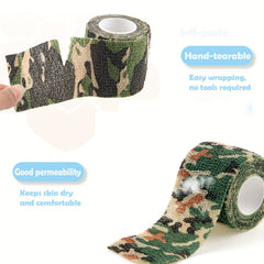 Self Adhesive Camouflage Bandage Tape for Equipment, Joints, Muscles, Pets