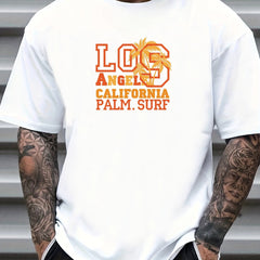 Men's Printed Crew Neck T-shirt for Summer