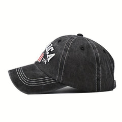 America Flag Embroidered Baseball Cap Vintage Washed Distressed Dad Hats Unisex