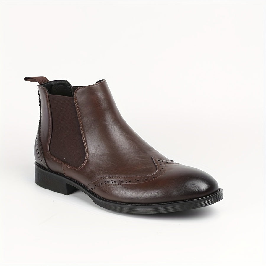 Men's Brogue Chelsea Boots Casual Shoes