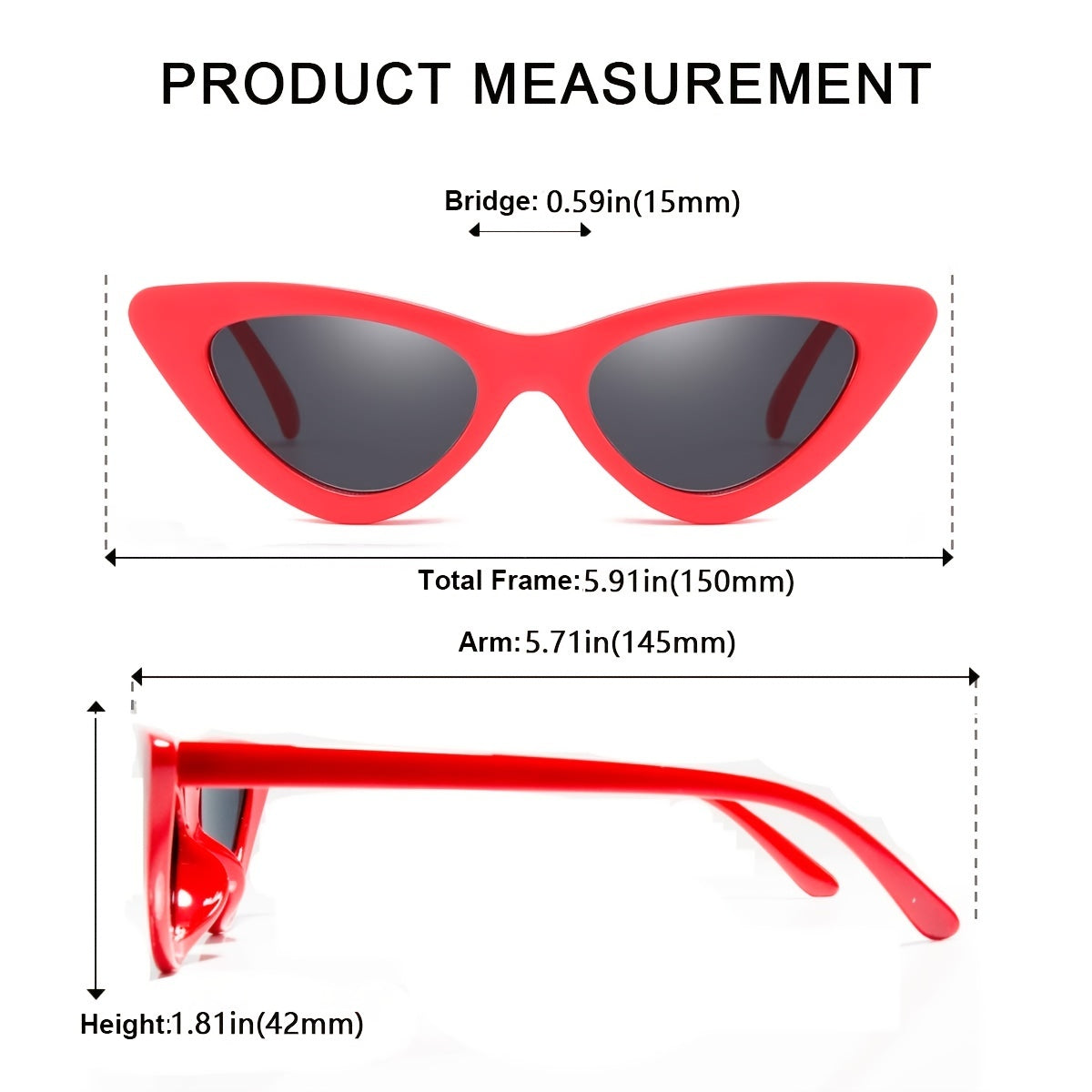 Vintage Cat Eye Sunglasses For Women Clout Goggles Plastic Frame