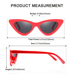 Vintage Cat Eye Sunglasses For Women Clout Goggles Plastic Frame