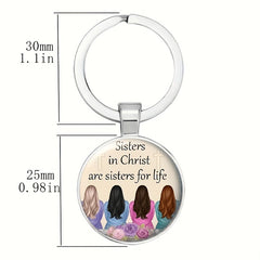 Sister & Girls Retro Key Chain for Backpacks & Jewelry