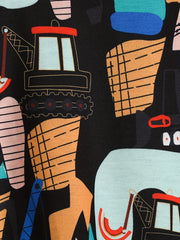 Boy's Excavator Pattern Outfit 2pcs Set for Spring Fall