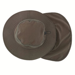 Outdoor UPF50 Sunscreen Mesh Hat With Wide Brim