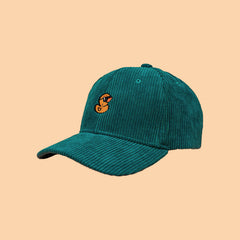 Yellow Duck Embroidered Corduroy Baseball Cap