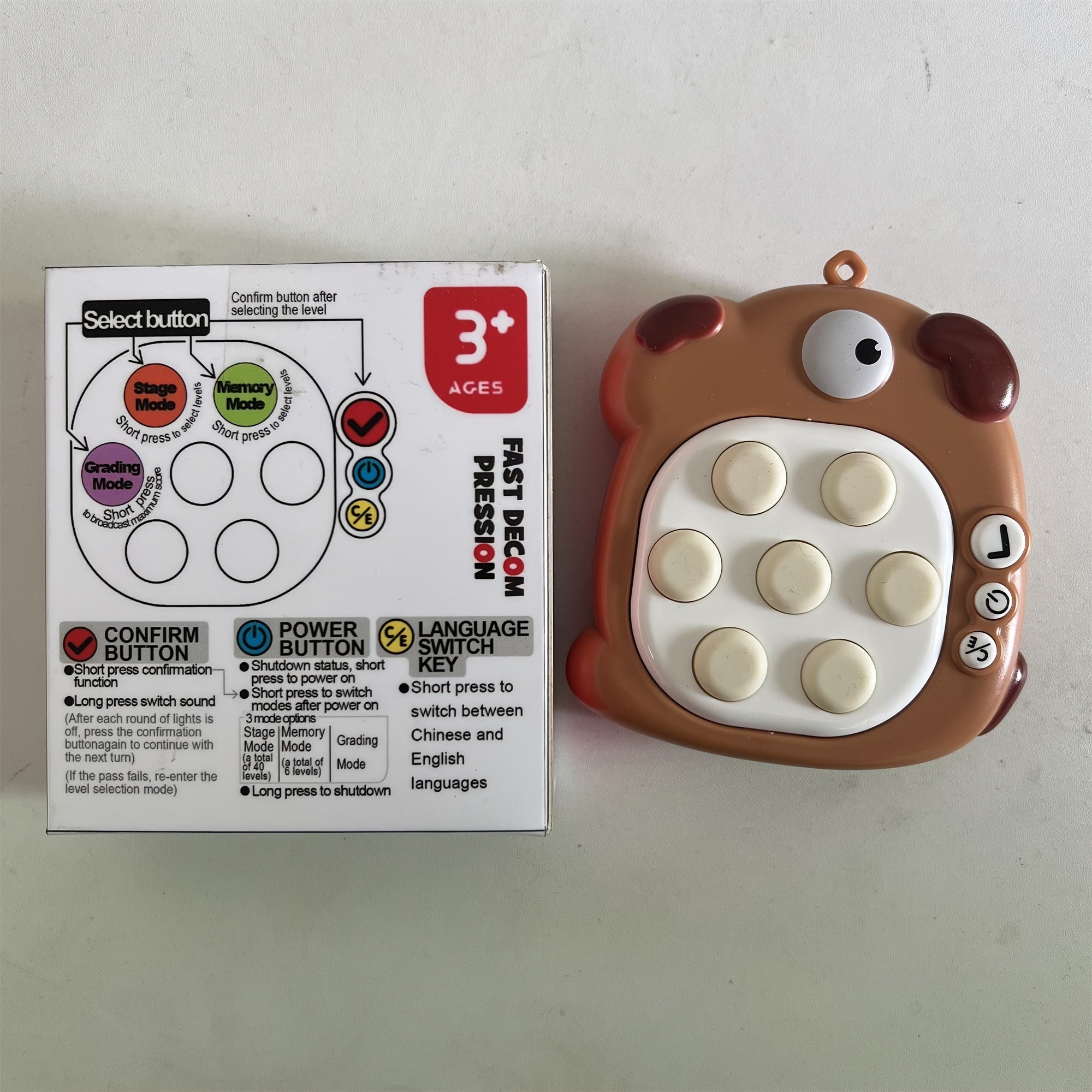 Stress Relief Toy with Multiple Modes for Challenges
