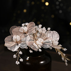 Faux Pearl Crystal Wedding Hair Clip