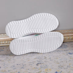 Floral Print Slip On Sneakers Breathable Walking Shoes