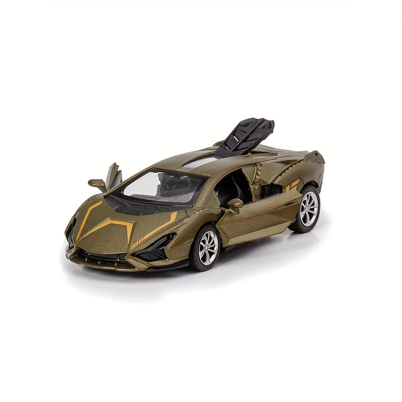 Alloy Sports Car Model Toy Ornament Pull Back Car Can Open Door Boy Toy