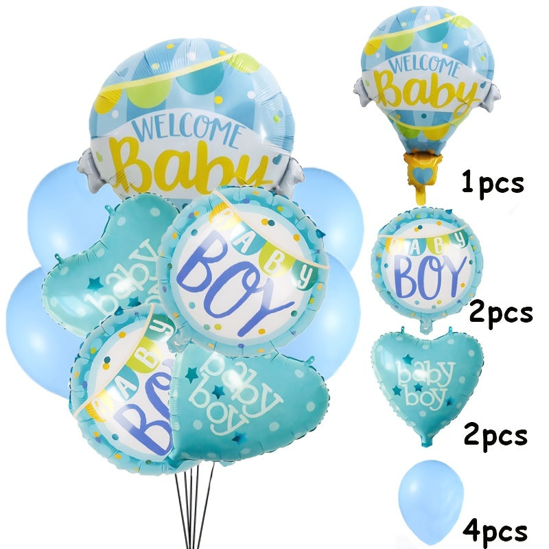 9pcs Gender Reveal Baby Party Balloon Set