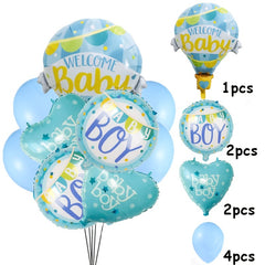 9pcs Gender Reveal Baby Party Balloon Set