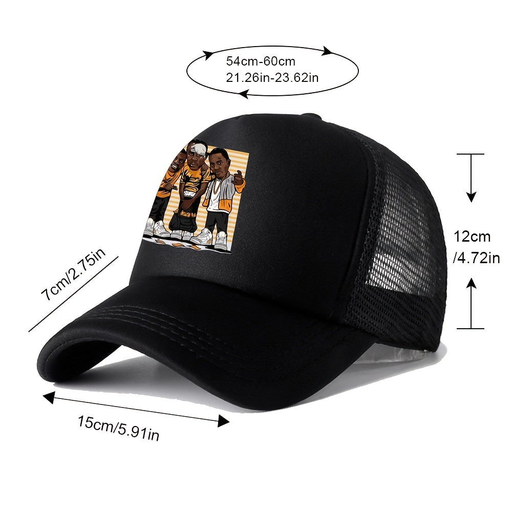 Unisex Breathable Adjustable Baseball Cap with Embroidery