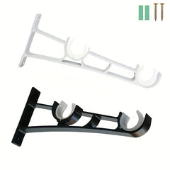 Heavy Duty Double Curtain Rod Hanger Wall Mount Hooks Metal Holder