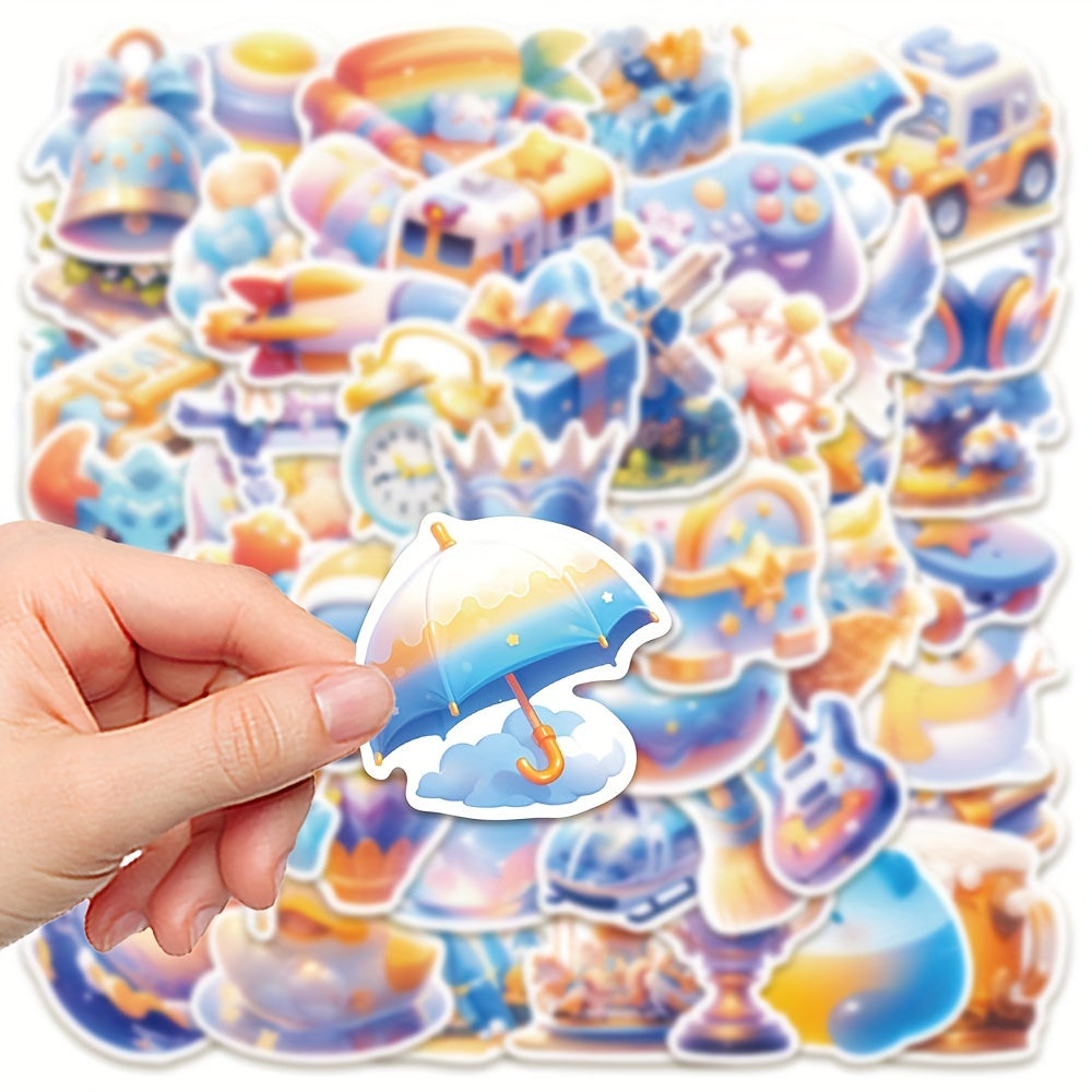 50pcs 3D Graffiti Sticker Pack for Laptop Helmet Water Cup DIY Decor